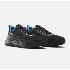 Buty Reebok Nfx Trainer 100202116 czarne. Czarne buty sportowe na co dzień męskie z gumy, bez zapięcia, na fitness i siłownię. Za 412.84 zł.