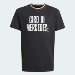 KOSZULKA Z GRAFIKĄ MERCEDES - AMG PETRONAS FORMULA 1 TEAM IMOLA. Czarne t-shirty damskie Adidas, m, bez wzorów, z bawełny, bez kołnierzyka. Za 79.95 zł.