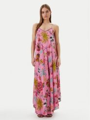 LOLA CASADEMUNT Sukienka letnia LS2516030 Różowy Relaxed Fit. Czerwone sukienki damskie lola casademunt, na lato, s, bez wzorów, z wiskozy, bez kołnierzyka, bez ramiączek. Za 299.99 zł.