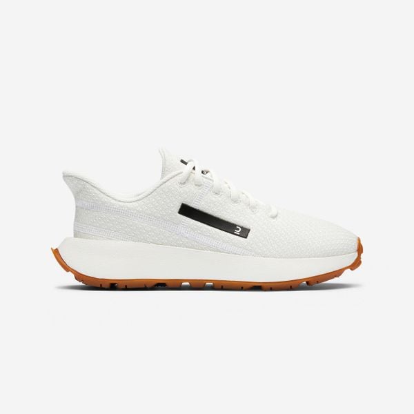 Buty sportowe damskie Decathlon KLNJ Be Geared Up. Białe buty sportowe na co dzień damskie Decathlon, bez wzorów, z kauczuku, trekkingowe. Za 99.99 zł.
