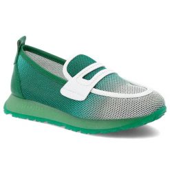 Zielone Półbuty Hispanitas Eleganckie Obuwie Damskie. Białe półbuty damskie Hispanitas, bez wzorów, ze skóry, eleganckie, bez obcasa. Za 599.00 zł.