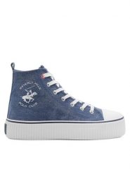 Beverly Hills Polo Club Trampki BHPC026M Niebieski. Niebieskie trampki i tenisówki damskie Beverly Hills Polo Club, bez wzorów, z materiału. Za 149.99 zł.