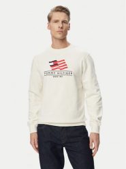 Tommy Hilfiger Bluza Main Flag MW0MW43383 Beżowy jasny Regular Fit. Brązowe bluzy bez kaptura męskie Tommy Hilfiger, m, z bawełny. Za 449.99 zł.