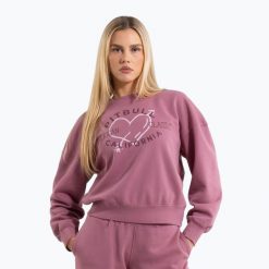 Bluza damska Pitbull Manzanita Heart Crewneck Sweatshirt. Czerwone bluzy z kapturem damskie PITBULL, l, z bawełny. Za 159.99 zł.