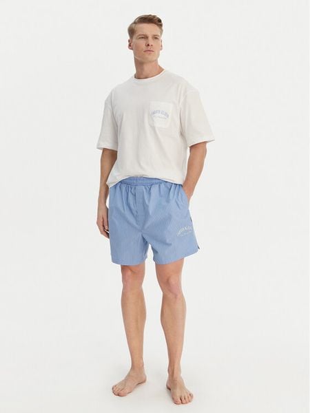 Calvin Klein Underwear Piżama Heritage LV00NM3016 Niebieski Relaxed Fit. Niebieskie piżamy męskie Calvin Klein Underwear, m, bez wzorów, z bawełny, bez ramiączek. Za 299.99 zł.