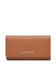 Valentino Portfel Brixton VPS7LX113 Brązowy. Brązowe portfele damskie Valentino, bez wzorów, ze skóry. Za 249.99 zł.