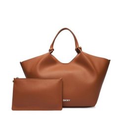 Torebka DKNY. Brązowe torebki klasyczne damskie DKNY, bez wzorów, bez dodatków. Za 739.99 zł.