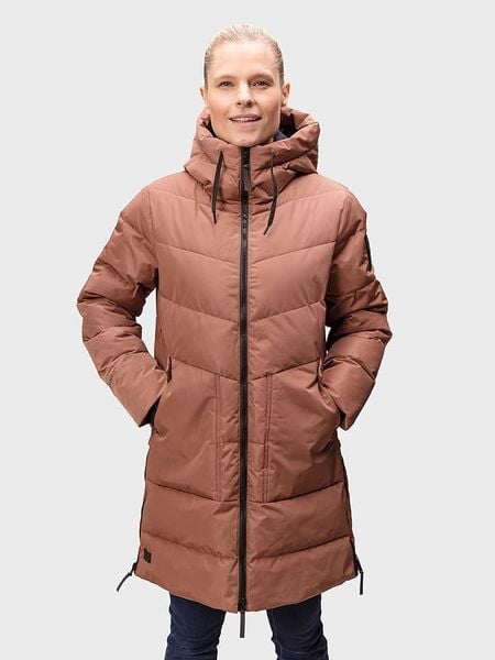 Halti Płaszcz funkcyjny "Linjat" w kolorze jasnobrązowym rozmiar: 36. Brązowe płaszcze damskie Halti, bez wzorów, sportowe. Za 501.95 zł.