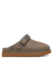 Ugg Klapki W Goldenstar Clog 1138252 Szary. Szare klapki damskie Ugg, bez wzorów, ze skóry, bez obcasa. Za 669.99 zł.