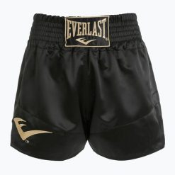 Spodenki treningowe Everlast Muay Thai. Czarne szorty sportowe męskie Everlast, na fitness i siłownię. Za 199.99 zł.