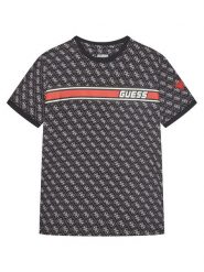 Guess T-Shirt L4YI47 J1314 Czarny Regular Fit. Czarne t-shirty chłopięce Guess, z aplikacjami, z bawełny, bez ramiączek. Za 109.99 zł.
