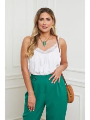Plus Size Company Top w kolorze białym rozmiar: 44. Białe topy damskie Plus Size Company, plus size, bez wzorów, z koronki, bez kołnierzyka. Za 92.21 zł.