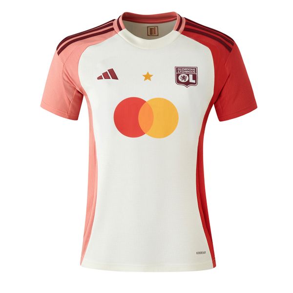 Koszulka Olympique Lyonnais 24/25 Third. Białe bluzki damskie Adidas, xl, bez wzorów, z materiału, sportowe, bez kołnierzyka, bez ramiączek. Za 449.00 zł.