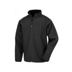 Kurtka z recyklingu Result Softshell. Czarne kurtki męskie RESULT, xl, bez wzorów, z materiału, bez kaptura. Za 198.00 zł.
