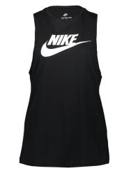 Nike Top w kolorze czarnym rozmiar: S. Czarne topy damskie Nike, s, bez wzorów, z bawełny, bez kołnierzyka. Za 100.28 zł.