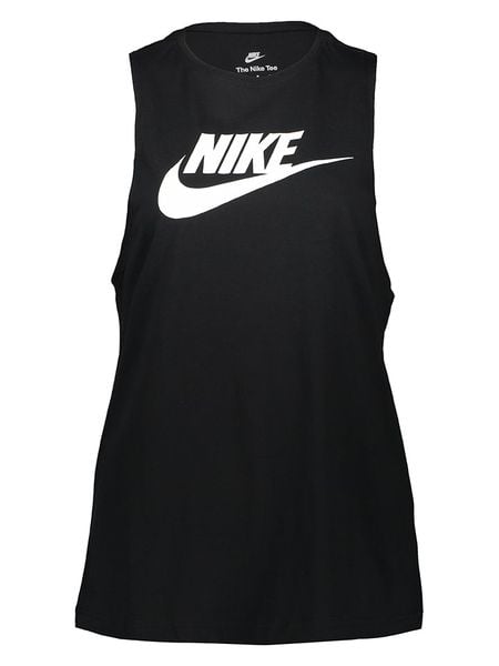 Nike Top w kolorze czarnym rozmiar: S. Czarne topy damskie Nike, s, bez wzorów, z bawełny, bez kołnierzyka. Za 95.92 zł.
