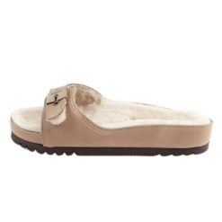Klapki Scholl Iconic Meg Taupe F303171062 beżowy. Brązowe klapki damskie bez wzorów, ze skóry, bez obcasa. Za 310.47 zł.