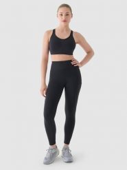 4F Legginsy do biegania z wysokim stanem damskie - szare S. Szare legginsy damskie 4f, s, bez wzorów, z dzianiny. W wyprzedaży za 99.99 zł.