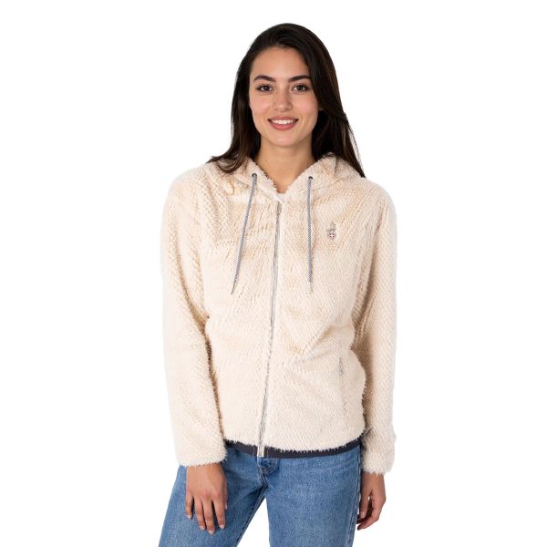 Bluza damska na zamek Aulp Candy Faux Fur. Brązowe bluzy bez kaptura damskie Aulp. Za 459.99 zł.