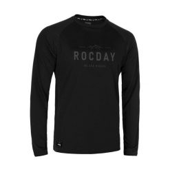 Bluza rowerowa męska Rocday Patrol. Czarne bluzy bez kaptura męskie ROCDAY, bez wzorów, sportowe, bez kołnierzyka, bez ramiączek. Za 161.99 zł.