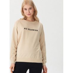 Bluza z napisem - Kremowy. Białe bluzy bez kaptura damskie House, l. Za 99.99 zł.
