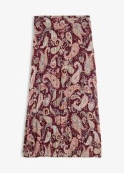 Spódnica z szyfonu ze wzorem paisley. Czerwone spódniczki damskie bonprix, bez wzorów, z szyfonu, eleganckie. Za 144.99 zł.