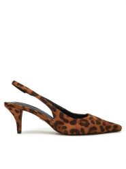 Nine West Czółenka WFA3377-1 Beżowy. Brązowe czółenka damskie Nine West, bez wzorów, z materiału, bez obcasa. Za 249.99 zł.