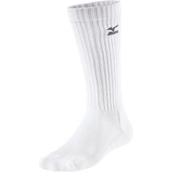 Wysokie skarpety Mizuno. Białe skarpetki męskie Mizuno, bez wzorów, z bawełny. Za 29.99 zł.
