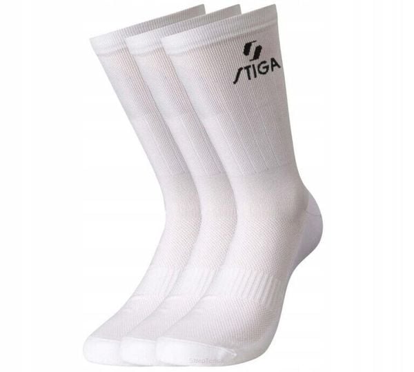Skarpety tenisowe Stiga Sock Pro High. Białe skarpetki damskie STIGA, bez wzorów, z lycry. Za 152.99 zł.