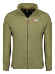 Geographical Norway Kurtka polarowa "Tug" w kolorze zielonym rozmiar: M. Zielone kurtki męskie Geographical Norway, m, bez wzorów, z materiału, bez kaptura. Za 100.75 zł.