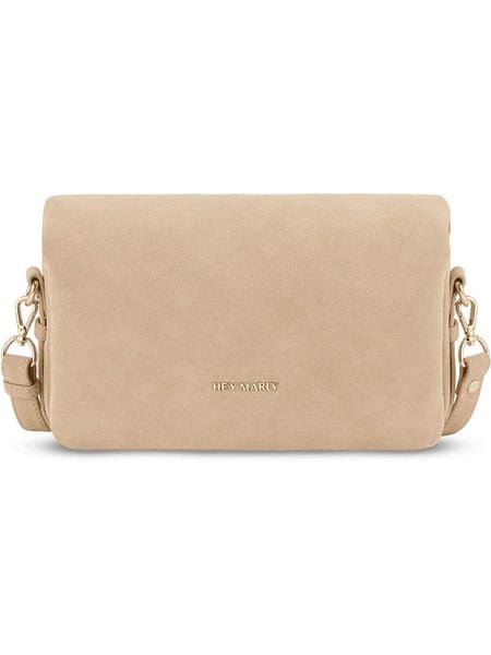 Hey Marly Skórzana torebka "Sassy Sister Suede" w kolorze beżowym - 27 x 16 x 9 cm rozmiar: onesize. Brązowe torebki klasyczne damskie Hey Marly, bez wzorów, z materiału, bez dodatków. Za 401.25 zł.