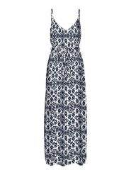 Vero Moda Sukienka w kolorze biało-granatowym rozmiar: L. Białe sukienki damskie Vero Moda, l, bez wzorów, z tkaniny, bez kołnierzyka, bez ramiączek, maxi. Za 144.58 zł.