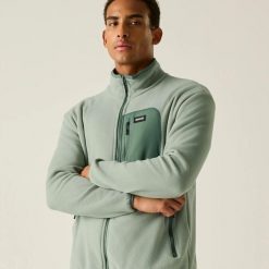 Męska bluza polarowa Frankie z zamkiem błyskawicznym. Zielone bluzy bez kaptura męskie Regatta, l, z polaru. Za 176.50 zł.