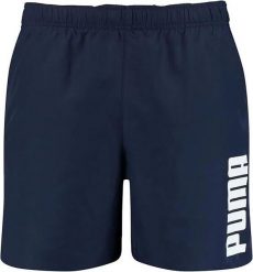 Puma męskie spodenki kąpielowe Mid Navy Blue XL. Niebieskie kąpielówki męskie Puma, l, bez wzorów, z materiału, do pływania. Za 165.99 zł.