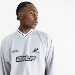 Bluza sportowa unisex Decathlon AFLF szara. Szare bluzy sportowe damskie Decathlon, s, bez wzorów, z elastanu, bez ramiączek, długie, bez kaptura. Za 149.99 zł.