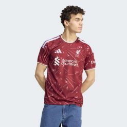 Koszulka podstawowa Liverpool FC 26/27. Czerwone t-shirty sportowe męskie Adidas, l, z dzianiny, bez ramiączek, do piłki nożnej, climacool (adidas). Za 439.00 zł.