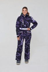 Damski kombinezon narciarski Thunderstruck Shaped. Czarne kombinezony damskie OOSC, m, z aplikacjami, z polaru, eleganckie, bez kołnierzyka, bez ramiączek. Za 1,710.99 zł.