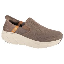 Buty sportowe Sneakersy męskie, Slip-ins: D'Lux Walker 2.0 - Reeler. Brązowe buty sportowe na co dzień męskie Skechers, bez zapięcia, trekkingowe. Za 349.99 zł.