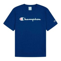T-shirt Męski Logo. Niebieskie t-shirty męskie CHAMPION, m, bez wzorów, bez kołnierzyka. Za 143.99 zł.