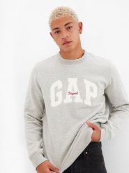 GAP Bluza w kolorze jasnoszarym rozmiar: XXL. Szare bluzy bez kaptura męskie GAP, xxl. Za 92.21 zł.
