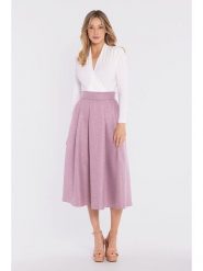 Stylove Spódnica w kolorze lawendowym rozmiar: XXL. Różowe spódniczki damskie Stylove, xxl, bez wzorów, midi. Za 219.99 zł.