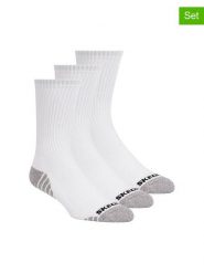Skechers Skarpety (6 par) w kolorze białym rozmiar: 39-42. Białe skarpetki męskie Skechers, bez wzorów, ze splotem. Za 47.94 zł.