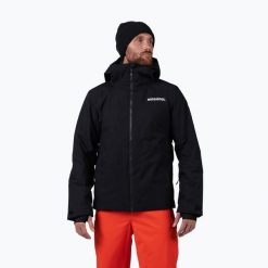 Kurtka narciarska męska Rossignol Rochrun Insulated. Czarne kurtki męskie Rossignol, na zimę, m, bez wzorów, sportowe, bez kaptura. Za 1,155.99 zł.