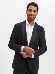 BOSS kurtka modułowa z zawartością wełny dziewiczej - Jasper Tux Mężczyźni Regular Fit czarny, 28. Czarne kurtki męskie Boss, m, bez wzorów, z satyny, eleganckie, bez kaptura. Za 1,699.95 zł.