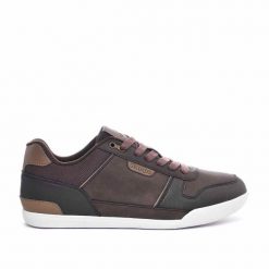 Buty sportowe Lenom brązowe, beżowe. Brązowe buty sportowe na co dzień męskie Kappa, ze lnu, bez zapięcia, trekkingowe. Za 220.20 zł.