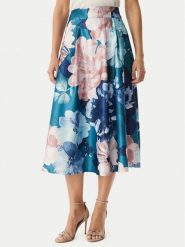 Rinascimento Spódnica trapezowa CFC0128630003 Niebieski Regular Fit. Niebieskie spódniczki damskie RINASCIMENTO, xs, bez wzorów, z syntetyku, trapezowe. Za 609.99 zł.