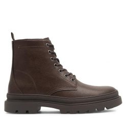 Kozaki Lasocki. Brązowe buty zimowe męskie Lasocki, bez zapięcia. Za 119.99 zł.