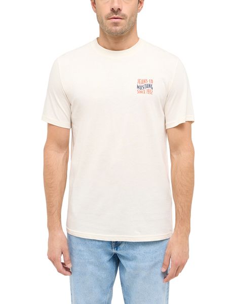 Męski T-Shirt Mustang Style Austin Whisper White 1016267 2013. Białe t-shirty męskie Mustang, m, bez wzorów, bez kołnierzyka. Za 69.99 zł.