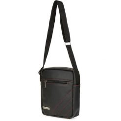 Beltimore torba męska na ramię skórzana czarna pasek F17. Czarne paski męskie bez wzorów. Za 139.90 zł.