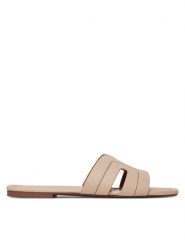 JENNY Klapki R25SS00543 Beżowy. Brązowe klapki damskie Jenny, bez wzorów, z materiału, bez obcasa. Za 89.99 zł.